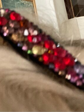 Multicolor Crystal Embellished Hair Clip - Women